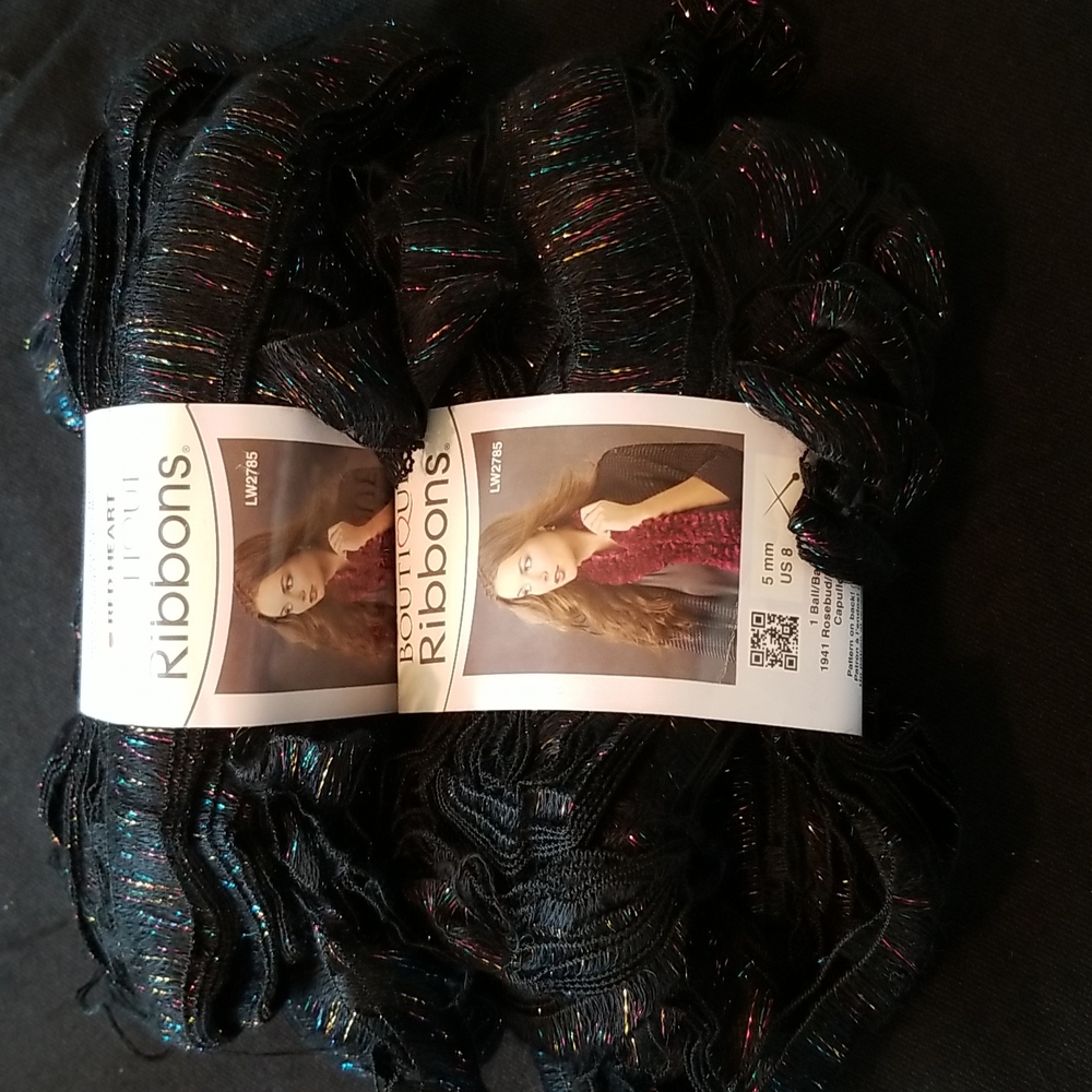 Red Heart Boutique Ribbon Yarn (Fire, Fireworks, Marble, Rosebud, Sangria 2 ea.) - Picture 4 of 11